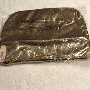 Victoria’s Secret Zip Fold Clutch. Gold glitter.  New in bag.